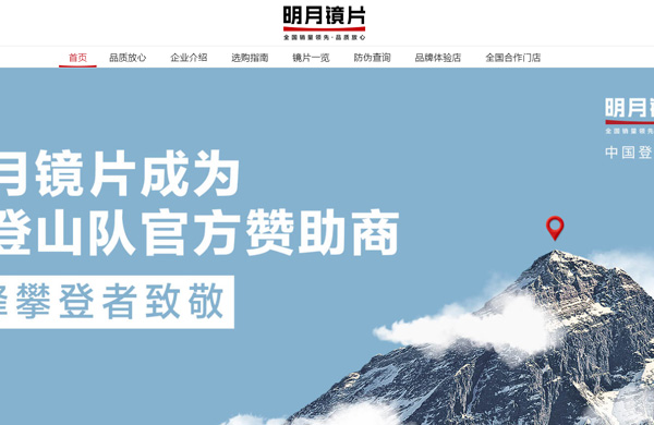 明月眼镜集团网站建设开发项目