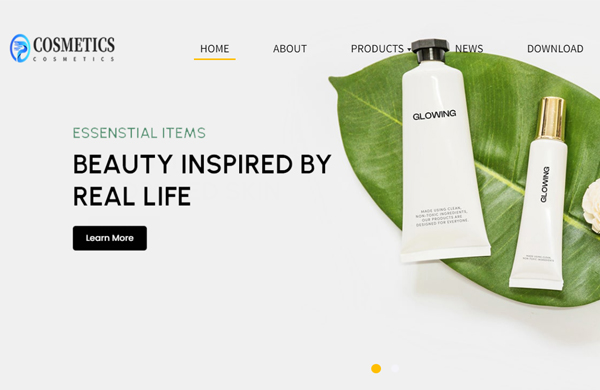 响应式美容化妆品外贸公司网站建设模板