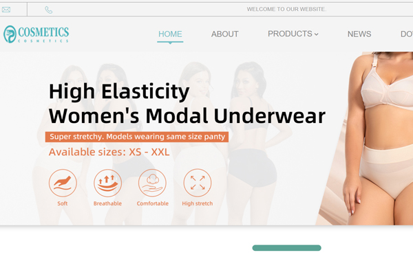 内衣服饰外贸响应式网站建设模板