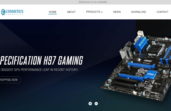 响应式电子元件外贸企业网站建设模板