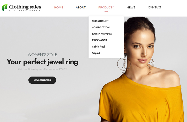 响应式服饰外贸企业网站设计模板