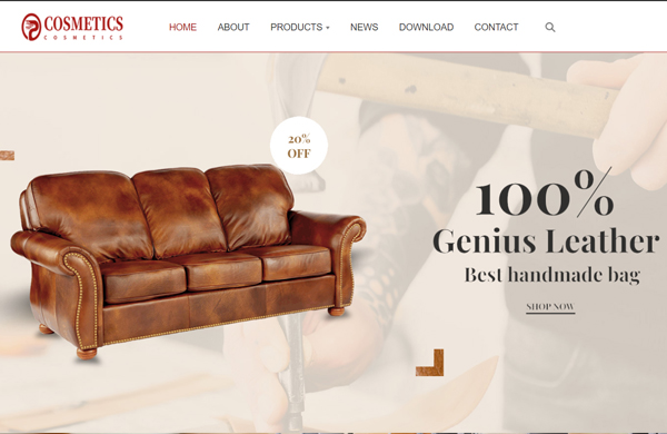 皮革制品外贸企业网站建设模板