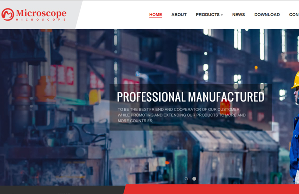 响应式科学仪器仪表设备英文网站建设模板