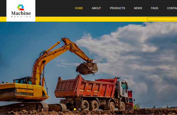 响应式机械设备外贸英文企业网站模板制作