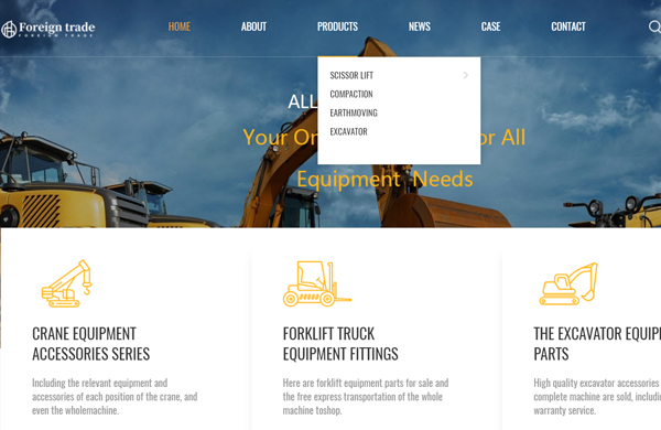 响应式外贸企业公司网站制作模板