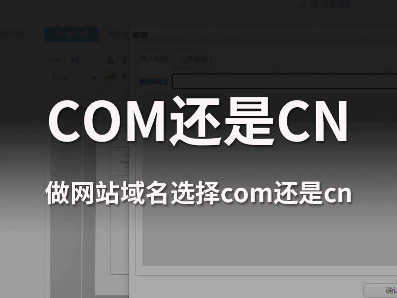 企业做网站选择.com还是.cn域名